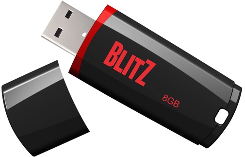 Флешка USB Patriot Blitz 8GB PSF8GBLZ3BUSB Black