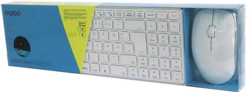 Комплект клавіатура+миша Rapoo 9300M White