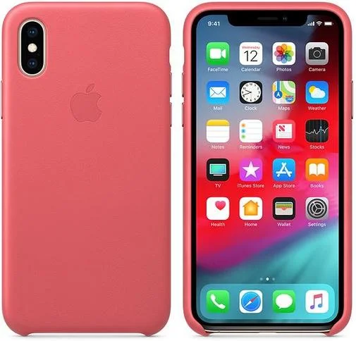 Фото: Чохол Apple for iPhone Xs/X Leather Case Peony Pink (MTEU2) № 5 | KTC