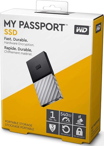 Зовнішній жорсткий диск SanDisk My Passport 1TB WDBKVX0010PSL-WESN Silver/Black