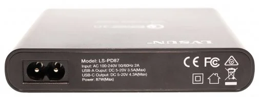 Фото: Зарядний пристрій LVSUN LS-PD87 Black № 8 | KTC