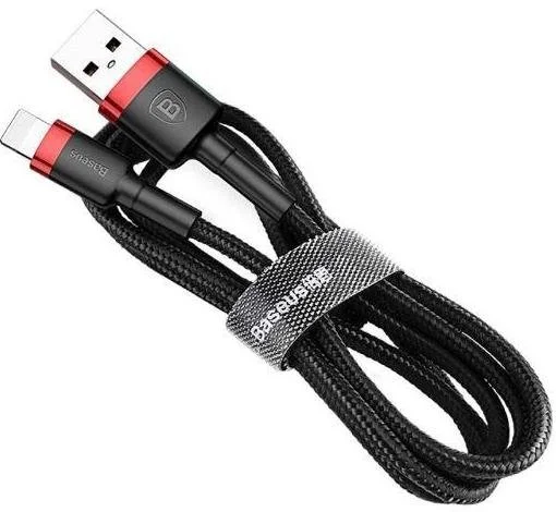 Фото: Кабель Baseus Cafule 2.4A AM / Lightning 0.5m Black/Red (CALKLF-A19) № 15 | KTC