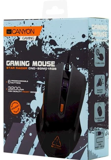 Фото: Миша Canyon Star Raider Black (CND-SGM01RGB) № 6 | KTC