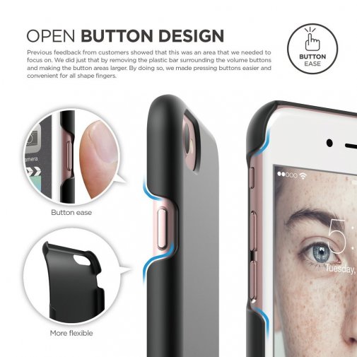 Чохол Elago for Apple iPhone 8/7 - Slim Fit 2 Case Black (ES7SM2-BK-RT)