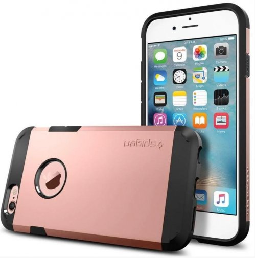 Чохол-накладка Spigen для Apple iPhone 6/6s - Tough Armor Rose Gold