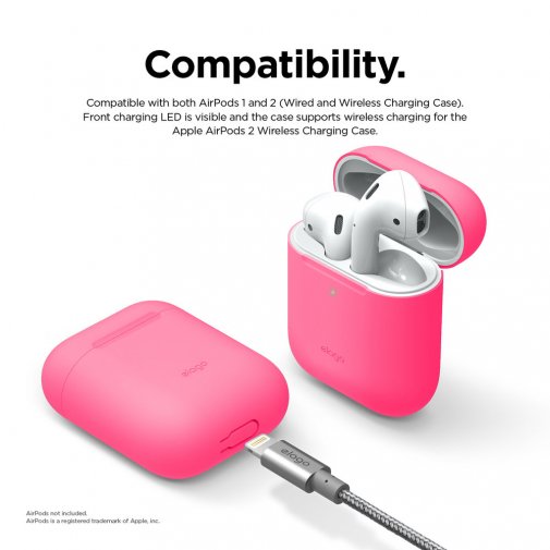 Чохол Elago for Airpods - Skinny Case Neon Hot Pink	(EAPSK-BA-NPK)