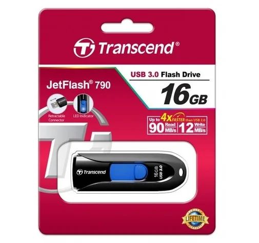 Фото: Флешка USB Transcend JetFlash 790 16GB Black (TS16GJF790K) № 7 | KTC