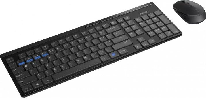 Клавіатура+миша, Rapoo 8100M Wireless, Black