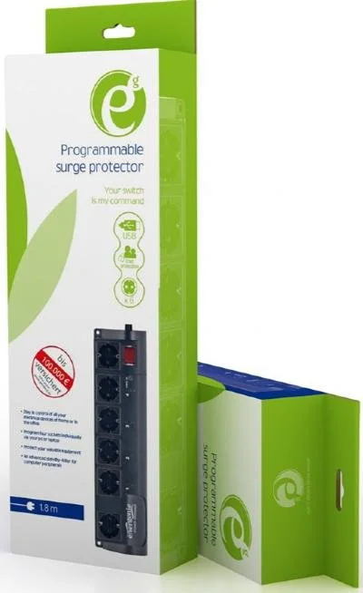 Фото: Мережевий фільтр EnerGenie EG-PMS2 6/1.8m Black № 4 | KTC