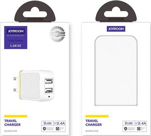 Зарядний пристрій JoyRoom L-2A12Z White with Micro USB (L-2A12Z White+MicroB)