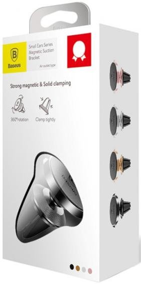 Кріплення для мобільного телефону Baseus Small Ears Series Magnetic Suction Bracket Air Outlet Type Black (SUER-A01)