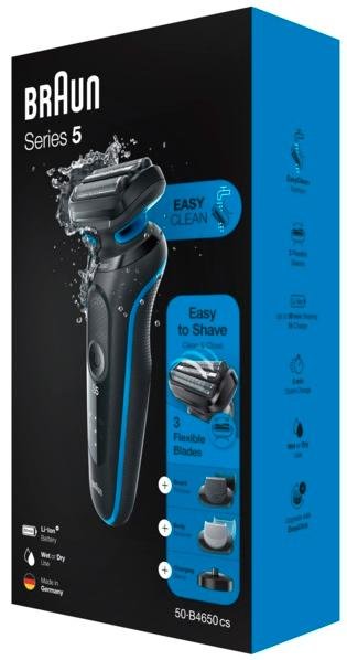 Електробритва Braun Series 5 50-B4650cs Black/Blue