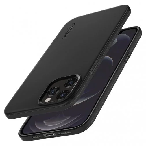 Фото: Чохол Spigen for iPhone 12 Pro Max - Thin Fit Black (ACS01612) № 10 | KTC