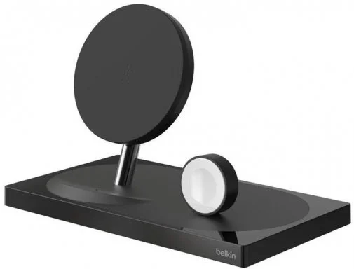 Фото: Бездротова зарядна станція Belkin 2in1 Wireless Pad/Stand/Apple Watch Black (F8J234VFBLK-APL) № 7 | KTC