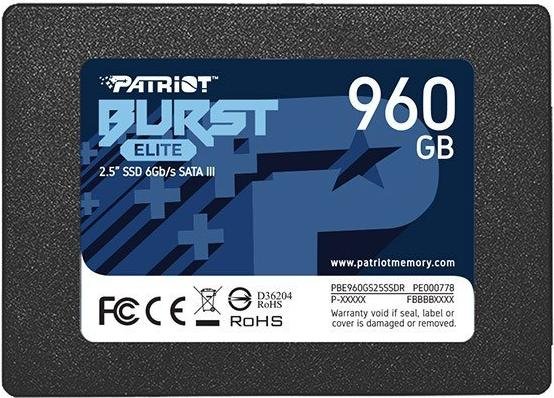 Твердотільний накопичувач Patriot Burst Elite SATA III 960GB (PBE960GS25SSDR)