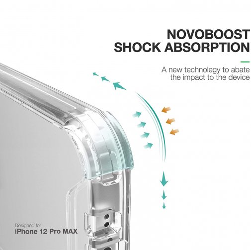 Чохол AMAZINGthing for iPhone 12 Pro MAX - Anti-Microbial Novoboost DROPPROOF Case-Crystal (IPHONE67NBCC)