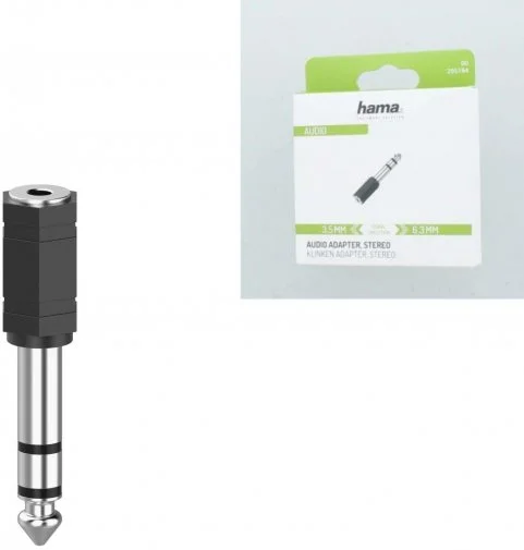 Фото: Перехідник Hama Jack 6.3mm M / Jack 3.5mm F Black (00205194) № 5 | KTC