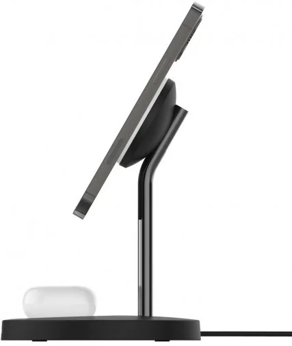 Фото: Бездротова зарядна станція Belkin 2in1 MagSafe iPhone 12 Wireless Charger Black (WIZ010vfBK) № 8 | KTC