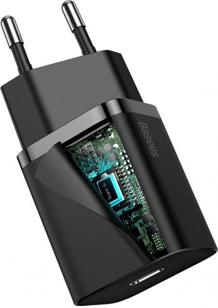 Зарядний пристрій Baseus Super Si Quick Charger PD 20W Black (CCSUP-B01)