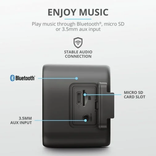 Фото: Портативна колонка Trust Zowy Max Stylish Bluetooth Black (23825_TRUST) № 18 | KTC