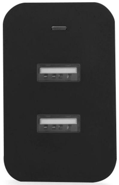 Зарядний пристрій ColorWay Auto ID 2USB 4.8A 24W Black (CW-CHS016-BK)