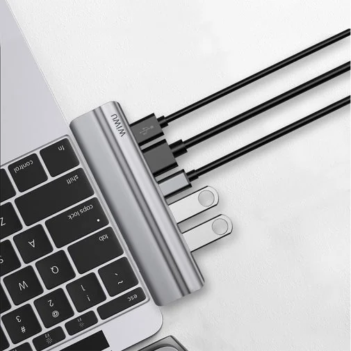 Фото: USB-хаб WIWU T9 8in1 Gray (6957815514984) № 7 | KTC