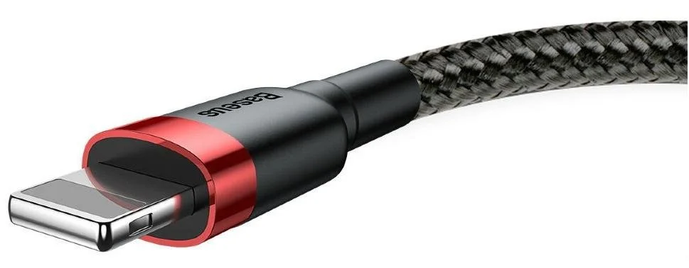 Фото: Кабель Baseus Cafule 2.4A AM / Lightning 0.5m Black/Red (CALKLF-A19) № 13 | KTC
