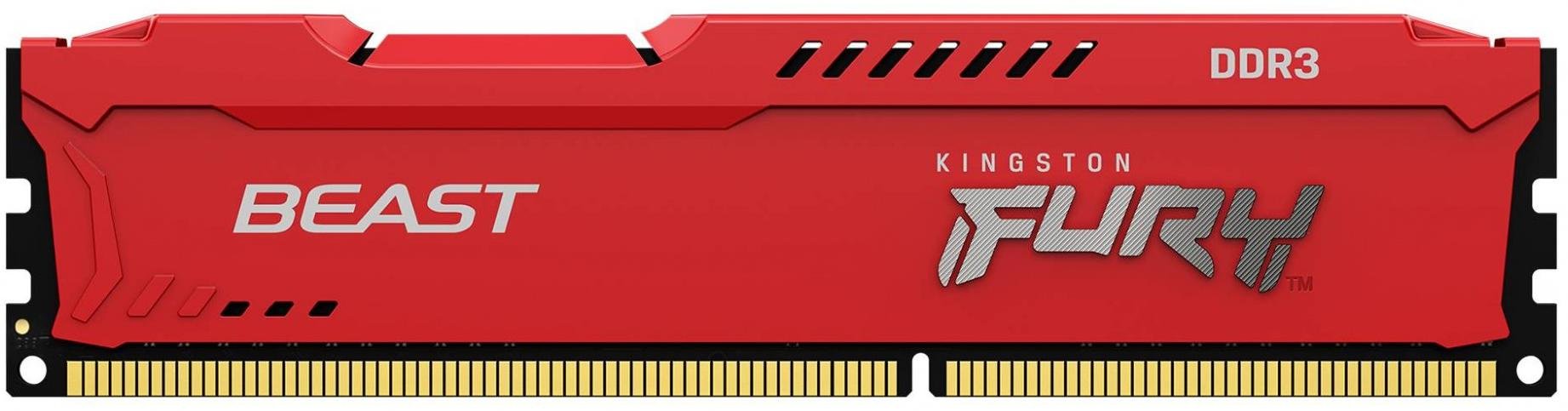 Оперативна пам’ять Kingston Fury Beast Red DDR3 2x4GB (KF318C10BRK2/8)