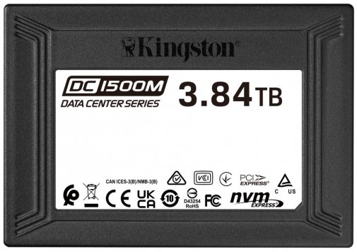 Твердотільний накопичувач Kingston DC1500M PCIe 3.0 x4 3.84TB (SEDC1500M/3840G)