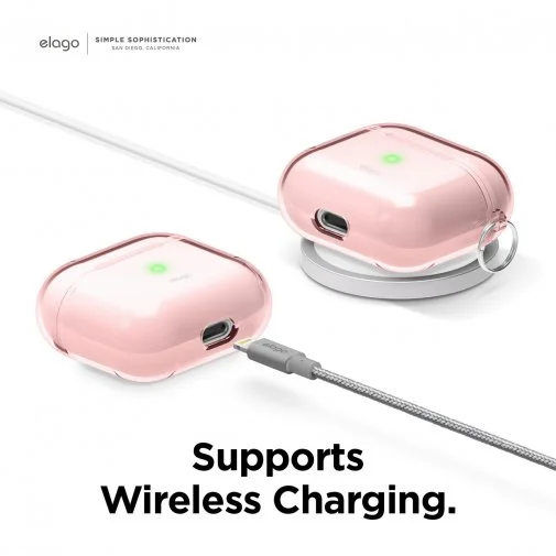 Фото: Чохол Elago для Airpods 3rd Gen - Clear Case Lovely Pink (EAP3CL-HANG-LPK) № 11 | KTC