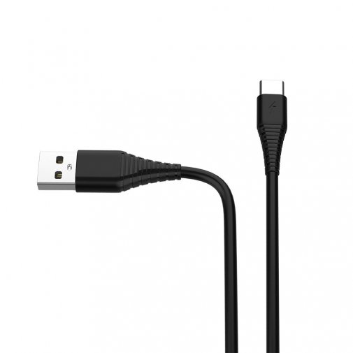 Зарядний пристрій ColorWay Auto ID USB 2A 10W Black with Type-C cable (CW-CHS012CC-BK)
