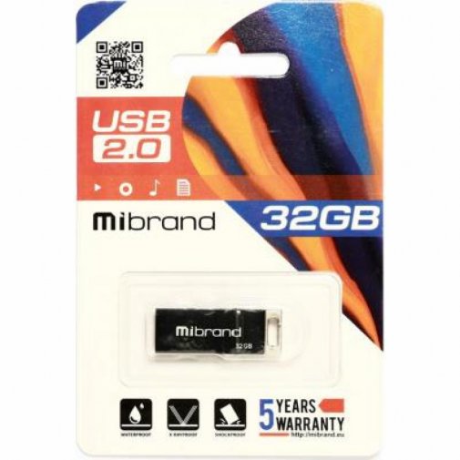 Флешка USB Mibrand Chameleon 32GB Black (MI2.0/CH32U6B)