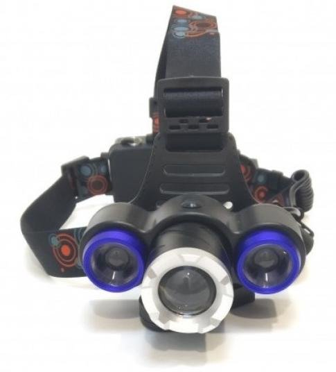 Налобний ліхтарик Police XQ-117 T6 4 режими роботи, оптичний зумм Black (4929)