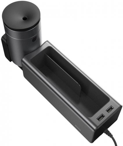 Автомобільний органайзер Baseus Deluxe Metal Armrest Console Organizer (dual USB power supply) Black (CRCWH-A01)