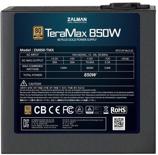 Блок живлення Zalman 850W TeraMax ZM850-TMX