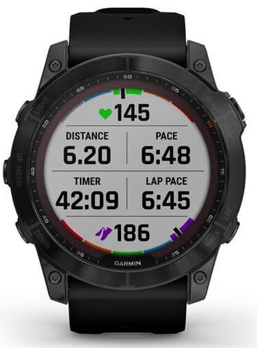 Смарт годинник Garmin Fenix 7X Sapphire Solar Black DLC Titanium with Black Band (010-02541-22)