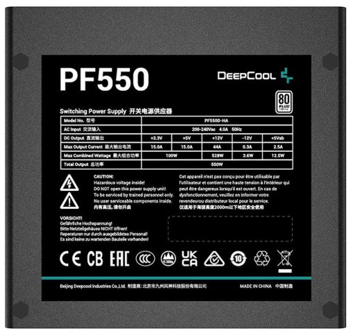  Блок живлення Deepcool 550W PF550 (R-PF550D-HA0B-EU)