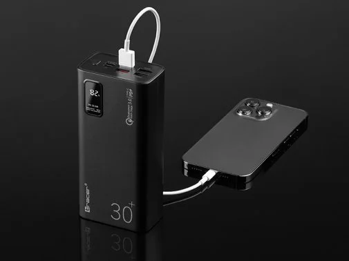 Фото: Батарея універсальна Tracer TRABAT47062 30000mAh QC/PD/SCP Black № 12 | KTC