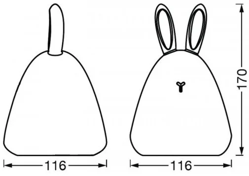 Фото: Нічник Osram Ledvance Nightlux Touch Rabbit RGBW (4058075602113) № 12 | KTC