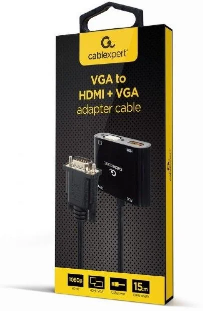 Фото: Перехідник Cablexpert 60Hz VGA / HDMI/VGA/Audio Black (A-VGA-HDMI-02) № 10 | KTC