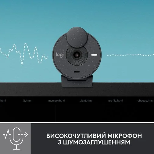 Фото: Web-камера Logitech Brio 300 Graphite (960-001436) № 25 | KTC