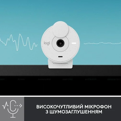 Фото: Web-камера Logitech Brio 300 Off-White (960-001442) № 26 | KTC