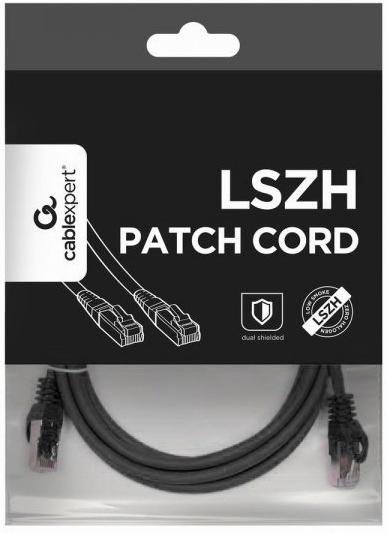 Мережевий кабель Cablexpert CAT6 S/FTP RJ45 0.25m Black (PP6A-LSZHCU-BK-0.25M)