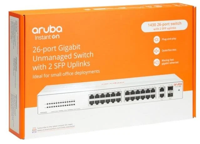 Фото: Комутатор HPE Aruba Instant On 1430 26G 2SFP (R8R50A) № 7 | KTC