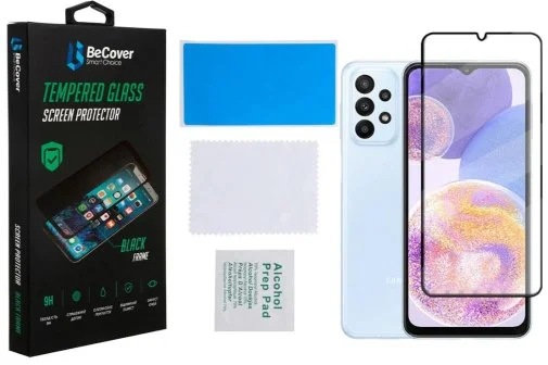 Фото: Захисне скло BeCover for Samsung A23 A235 - Black (707355) № 4 | KTC