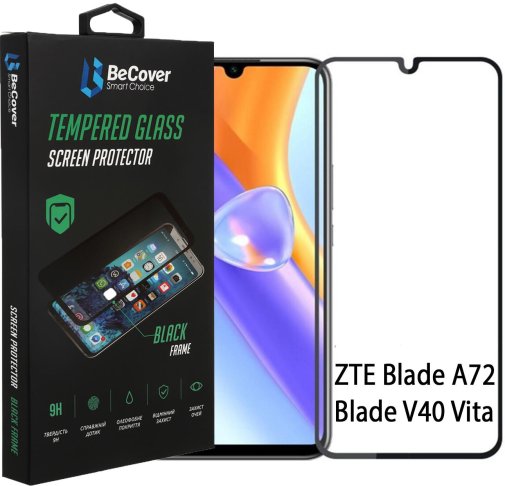 Захисне скло BeCover for ZTE Blade A72/V40 Vita - Black (708391)