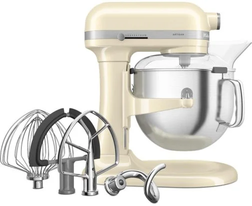 Фото: Планетарний міксер KitchenAid Mixer Bowl-Lift 6.6L - Artisan 5KSM70SHX Creamy (5KSM70SHXEAC) № 15 | KTC