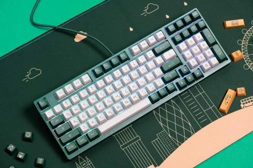 Фото: Клавіатура Akko 3098S London 98Key CS Silver Hot-Swap RGB ENG/UKR White/Green (6925758616836) № 23 | KTC