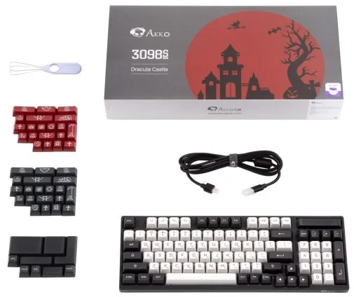 Фото: Клавіатура Akko 3098S Dracula 98Key CS Silver RGB ENG/UKR Black (6925758616799) № 22 | KTC