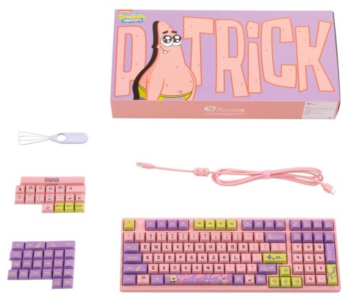 Клавіатура Akko 3098S Patrick 98Key CS Sponge RGB ENG/UKR Pink (6925758613910)